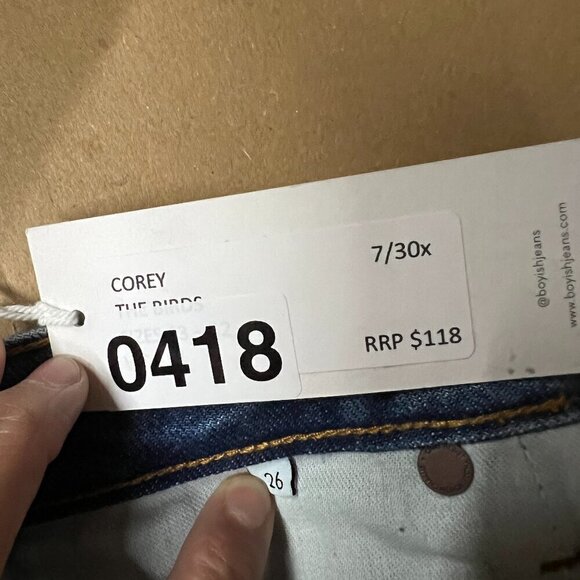 Boyish THE COREY Mini Denim Skirt Sz 26 in THE BIRDS - Picture 6 of 8